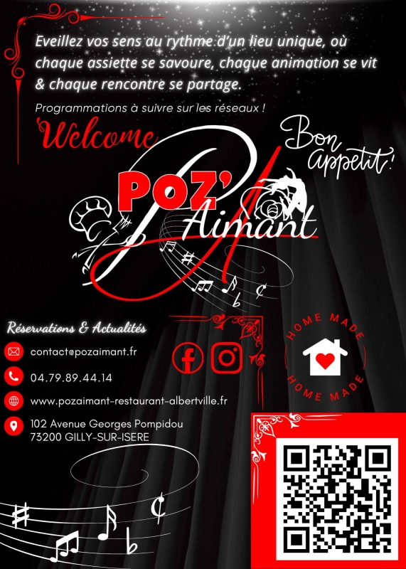 La Carte - Poz'Aimant - Restaurant Gilly-sur-Isère - Restaurant Mercury